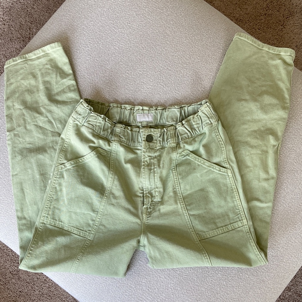 MOTHER Women's Straight Leg Jeans in Light Green
